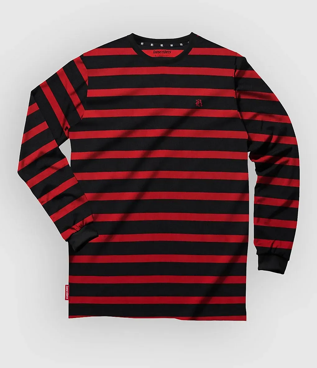 Loose Riders Austin Black Long Sleeve Tech Tee red Gr. M