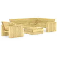 vidaXL 3-tlg. Garten-Lounge-Set Kiefernholz Imprägniert