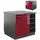Vicco Kochinsel Fame-Line 90 x 82 x 82 cm Bordeaux/Anthrazit