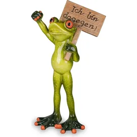 Formano lustige Frösche Frosch als Demonstrant mit Schild Figur Froschpaar