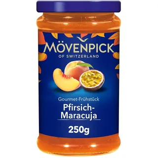 Mövenpick Gourmet-Frühstück Pfirsich-Maracuja, Premium Fruchtaufstrich von hoher Qualität, 250 g