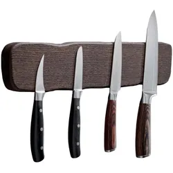 La Madera Messerleiste, magnetisch - Eiche, dunkel - 42 x 9 x 2,5cm