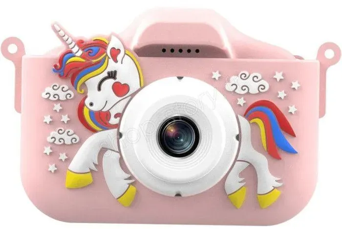 SHOP-STORY - UNICAM ROSE: Einhorn-Fotoapparat für Kinder, 1080P, Vorder-/Rückkamera und; Rose-Spiele