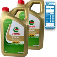 2x 5 Liter Castrol Motorenöl Edge LL Longlife Titanium FST 5W-30 Oil 15665F