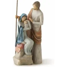 Willow Tree Enesco Willow Tree The Holy Family Figurine - Heilige Familie - 26290 Nativity Collection Handgefertigt Kunstharz Holz Optik Weihnachtstradition