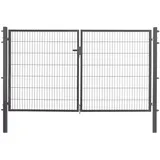 jungelmar Doppeltor 300 x 140 cm Schwarz/Metall