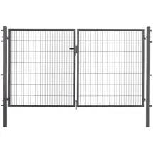 jungelmar Doppeltor 300 x 140 cm Schwarz/Metall