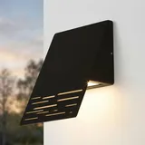 Easylight Außenwandleuchte Aluminium Glas 15 cm 6 W 700 lm inkl. IP44 Schwarz