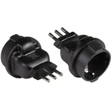 Alcasa GC PA-6502S - Netzadapter, IT-Stecker, Typ L F schwarz