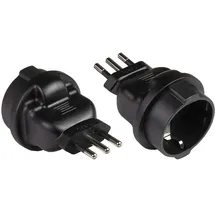 Alcasa GC PA-6502S - Netzadapter, IT-Stecker, Typ L F schwarz