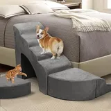 LitaiL Hundetreppe für kleine, verletzte Hunde, Haustiertreppe für Sofa, Bett