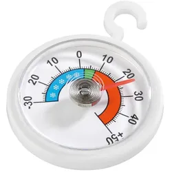 Xavax Analoges Thermometer für Kühlschrank, Gefrierschrank und Kühltruhe, rund