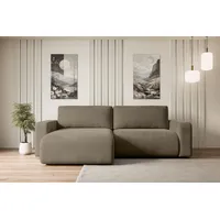 altdecor Ecksofa mit Schlaffunktion und Bettkasten Corner Sofa Eckcouch Couch L-Form universal, links/rechts Schlafcouch Ausziehbar Wohnlandschaft ... - Braun