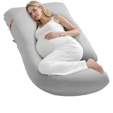 Vevor Schwangerschaftskissen 132x68x20cm, G-förmiges Stillkissen, Ganzkörper-Stützkissen mit abnehmbarem & waschbarem Bezug, Seitenschläferkissen zur Entlastung von Rücken, Bauch, Hüfte & Beinen