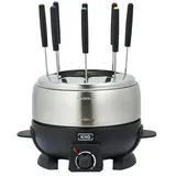 KHG Elektrofondue  FO-800SE , silber , Edelstahl,Metall,Kunststoff , Maße (cm): B: 25,5 H: 16,5 T: 21.0