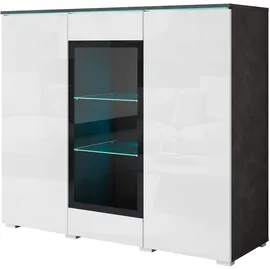 Home Affaire Highboard 120 x 103,3 x 39,5 cm Schwarz/Weiß
