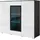 Home Affaire Highboard 120 x 103,3 x 39,5 cm Schwarz/Weiß