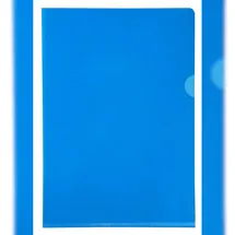 Exacompta 10x Pack 10 Aktensichthüllen glattem festem PVC 130μ A4 Blau