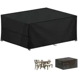 lamuni Gartenmöbel Abdeckung 245 x 165 x 100 cm Schwarz