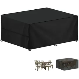 lamuni Gartenmöbel Abdeckung 245 x 165 x 100 cm Schwarz