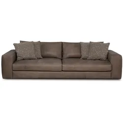 Big-Sofa DESIGNWERK "Parma, anspruchsvolles Design und toller Sitzkomfort", braun, B:294cm H:87cm T:122cm, 100% Echtleder, Sofas