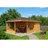 Alpholz 5-eck Gartenlaube Maik-40 Mit Anbau Gartenlaube Aus Holz In Pinie, Blockhaus Mit 40 Mm Wandstärke, Holzhaus Mit Montagematerial - Alpholz