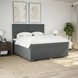 vidaXL Boxspringbett 180 x 200 cm Dunkelgrau