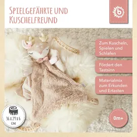 Bieco Schmusetuch Reh Ella 36 cm Rosa/Beige