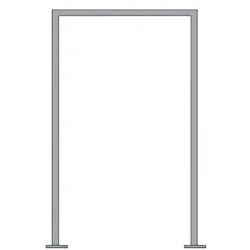 Edelstahl Torzarge Glas - Edelstahl (V2A) - 111,5 x 238 cm, 111,5 x 208 cm - aus Edelstahl (V2A)