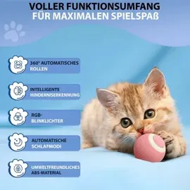 petsation Interaktives Katzenspielzeug Ball rosa
