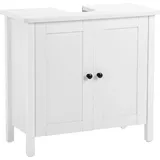 WELLTIME Waschbeckenunterschrank WELLTIME "Aalborg", weiß, B:65cm H:60,5cm T:30,5cm, MDF, Schränke, Waschbeckenunterschrank, Badmöbel im Landhaus-Stil, Breite 65 cm