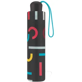 Happy Rain Taschenschirm mit Shopper 2 in 1 supermini with shopper letterjam mul...