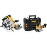 DEWALT 18V Akku-Handkreissäge DCS572NT & 18V Akku-Pendelhubstichsäge DCS335NT (bürstenlos, verstellbarer Alu-Druckguss-Sägeschuh, 3-fach Pendelhub, inkl. Absaugadpater, Sägeschuh-Schutzauflage)