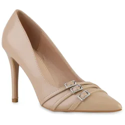 Damen Spitze Pumps in Nude