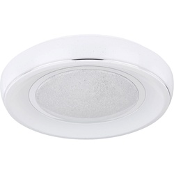 Deckenlampe dimmbar mit Fernbedienung Deckenleuchte LED Wohnzimmer Kristall, Sternenhimmel Effekt, Farbtemperatur verstellbar mit Nachtlicht, 1x 24W 1700lm 3000-6000K, DxH 49x9 cm