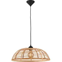 Brilliant Pendelleuchte Crosstown Schwarz-Natur 130 cm