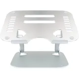 Schwaiger LPS1720 513 Laptopständer Computerhalter Notebookständer Laptop-Halter Aluminium belüftet verstellbar ergonomisch höhenverstellbar klappbar Z-förmig Silber