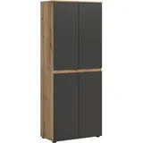 Möbel Boss Scarpa Universalschrank 70 x 175 x 37 cm Anthrazit/Evoke Oak