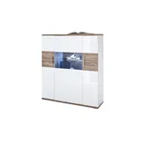 U N O Sports uno Highboard Zypern ¦ weiß ¦ Maße (cm): B: 120 H: 135 T: 37.0