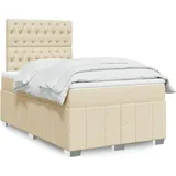 Maison Exclusive - Boxspringbett mit Matratze Creme 120x200 cm Stoff - Creme