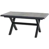 Siena Garden Gartentisch ausziehbar Washed Grau 90 cm x 200 cm