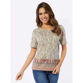 Classic Basics Sieh an! Shirt in sand-schwarz-bedruckt | Gr.: 54