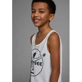 Chiemsee Tanktop "BASIC", Jungen, Gr. 152/158, weiß, Jersey, Obermaterial: 100% Baumwolle, bedruckt, Basic, lässig geschnitten, Tops Tanktop, mit Logo-Druck in Kontrast