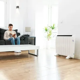 Cecotec Flachheizkörper mit Wi-Fi-Steuerung ReadyWarm 1800 Thermal Connected. 1200 W, 8 Rippen, LED-Bildschirm, Fernbedienung, programmierbarer Timer, Temperaturwahl, 15 m2 Abdeckung