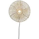 Good & Mojo Good&Mojo Wandleuchte Zanzibar in Natur-hell E27 400mm braun
