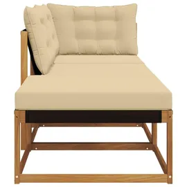 vidaXL Ecksofa-Einheiten für draußen 3 Stück Holz beige