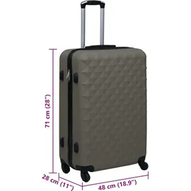 vidaXL Hartschalen-Trolley 2-Rollen Cabin 28 cm / 28 l grau
