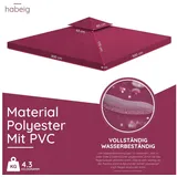 habeig Pavillon-Ersatzdach Pavillondach Ersatzdach 360g/m2 PVC 3x3m WASSERDICHT, 360,00 g/m2, 100% wasserdicht rot