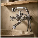 PaulGurkes Nostalgie Retro Wannenarmatur Brausebatterie Chrom