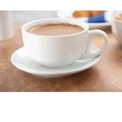 Gastronoble Olympia Whiteware Cappuccinotassen + Untertassen - 28,4cl - 12 Sets